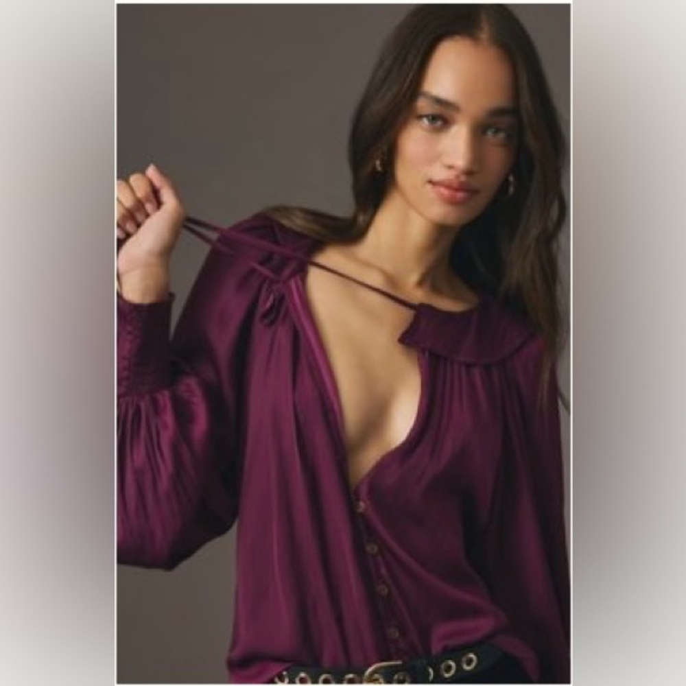 Anthropologie tie front top. NWOT.